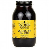 Fish oil with malt extract Potters, 650g