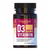 Витамин D3 5000 МЕ капс. 150 мг №90, GoldenPharm