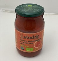 Canned tomatoes in their own juice Organic TM Stodola, 900 g 